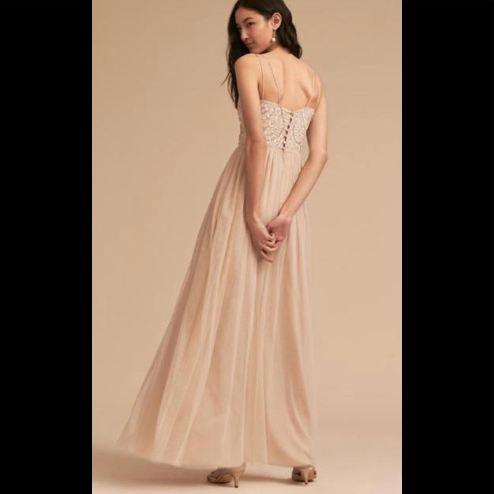 BHLDN gorgeous jeweled ivory gown 8